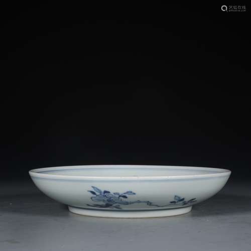 A Chinese Porcelain Blue&White Floral Plate