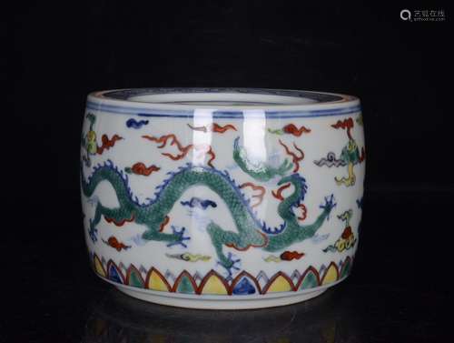 A Chinese Porcelain Doucai Dragon&Phoenix Jar