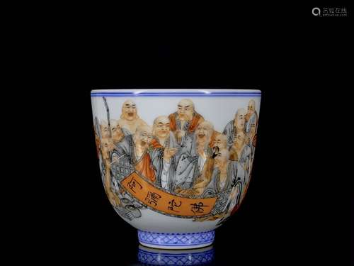 A Chinese Porcelain Figure Painting Cup