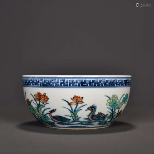 A Chinese Porcelain Doucai Bowl