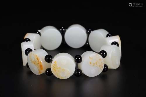 A Chinese Hetian Jade Bracelet