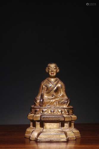 A Chinese Gilt Bronze Gautama Buddha