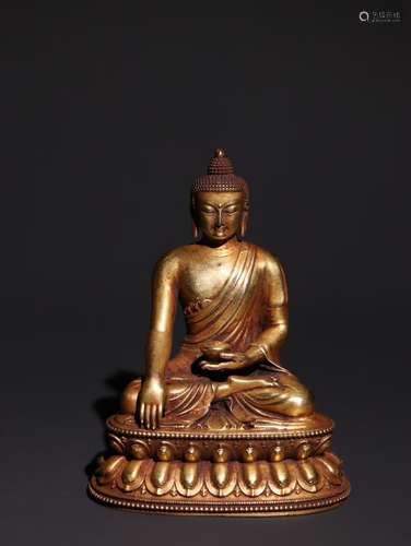 A Chinese Gilt Bronze Buddha Statue