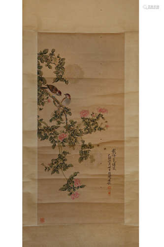 A Chinese Painting Of Bird&Floral, Yu Feiyin Mark