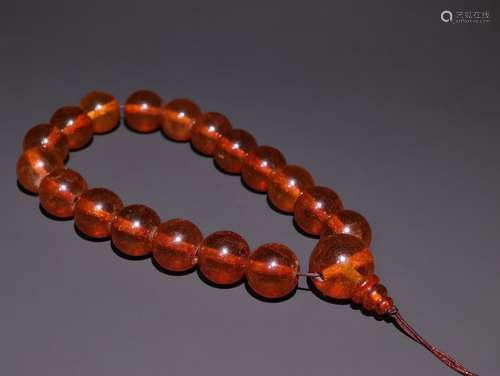 A Chinese Amber Bracelet