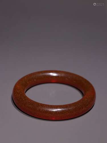 A Chinese Amber Bangle