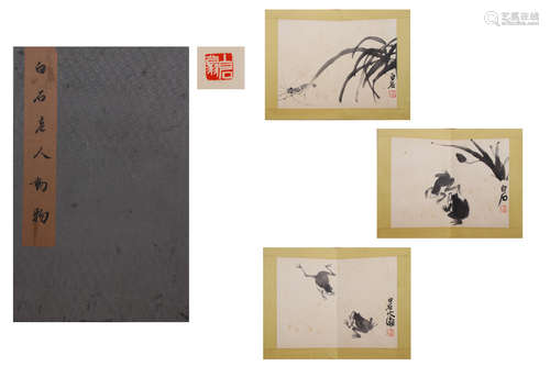 A Chinese Painting Book Of Animals, Qi Baishi Mark