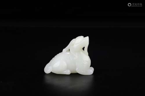 A Chinese Hetian Jade Beast Hand Piece