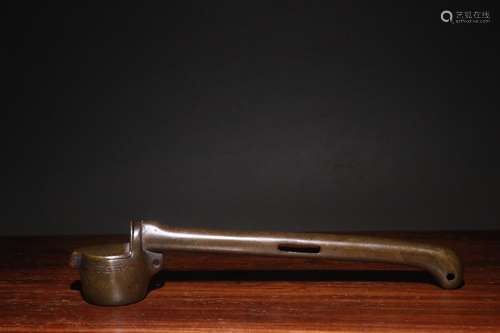 A Chinese Bronze Pipe