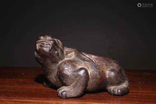 A Chinese Bronze Beast Ornament