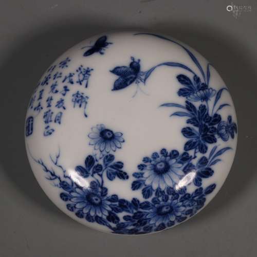 A Chinese Porcelain Blue&White Floral&Bird Box