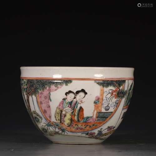 A Chinese Porcelain Wucai Figure-Story Jar