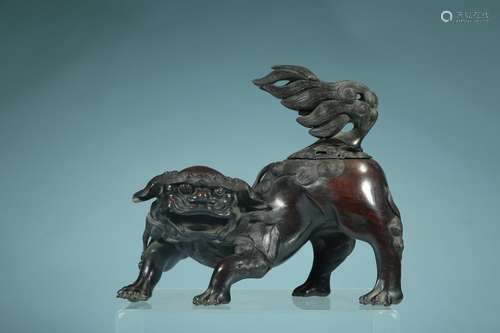 A Chinese Bronze Lion Ornament