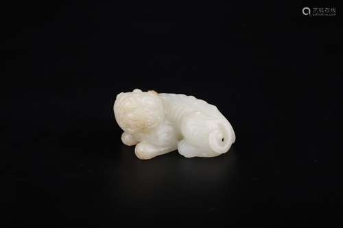 A Chinese Hetian Jade Beast Hand Piece