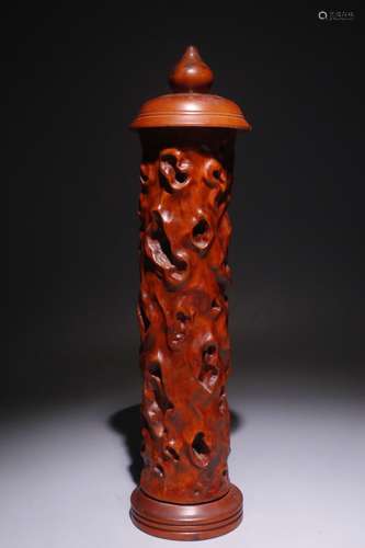 A Chinese Boxwood Incense Holder