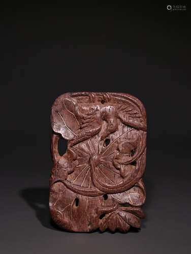 A Chinese Agarwood Pendant