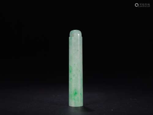 A Chinese Jadeite Tube