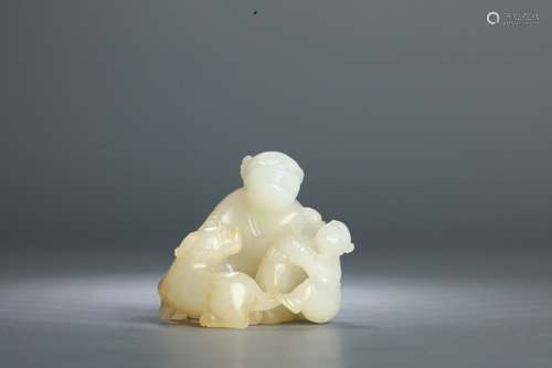 A Chinese Hetian Jade Figure Ornament