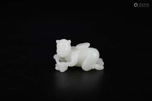 A Chinese Hetian Jade Figure Hand Piece