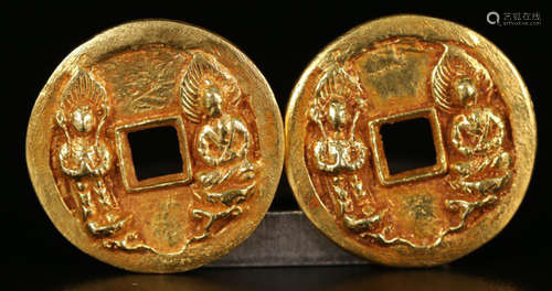 PAIR OF GOLD COINS