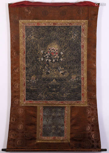 A BUDDHA PATTERN THANGKA