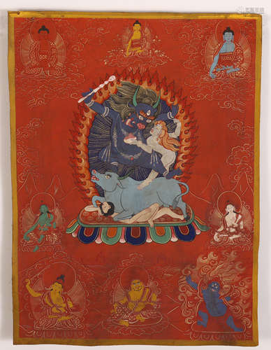 A FIGURE PATTERN THANGKA