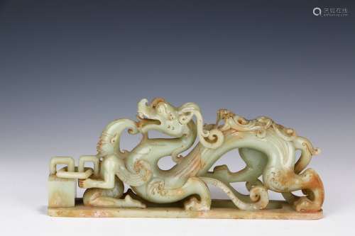 An Ancient Ornament with Dragon Design  in wartime in the fifthth century