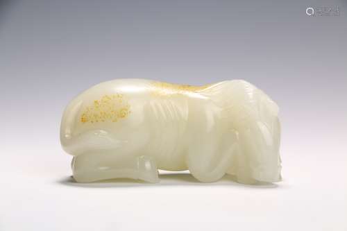 A Hetian Jade Horse Piece in the seventeenth century