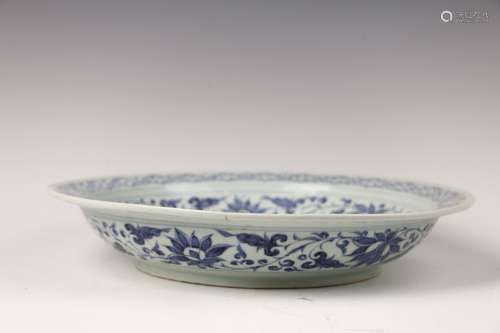 A Blue and White Plate in the thirteenth century