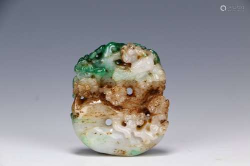 A Jadeite Tablet with  Plum Blossom Design in the seventeenth century