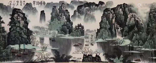 a painting of landscape by bai xueshi