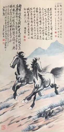 a painting of horse by xu beihong