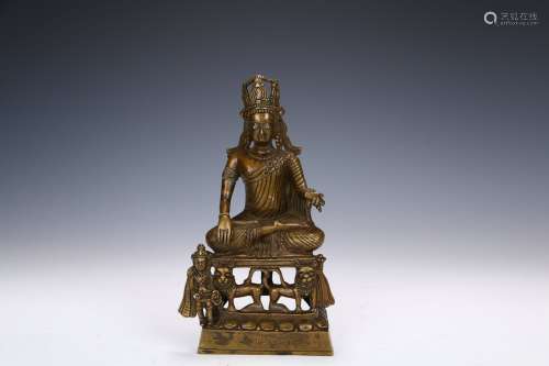 An Alloy Copper Statue of Buddha    in the eighteenth century