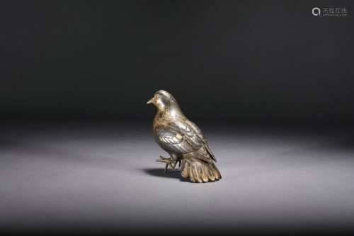 Old Collection A Bronze and Gold Dove of Peace