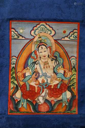 A Thangka of Mother and Children    in the seventeenth century