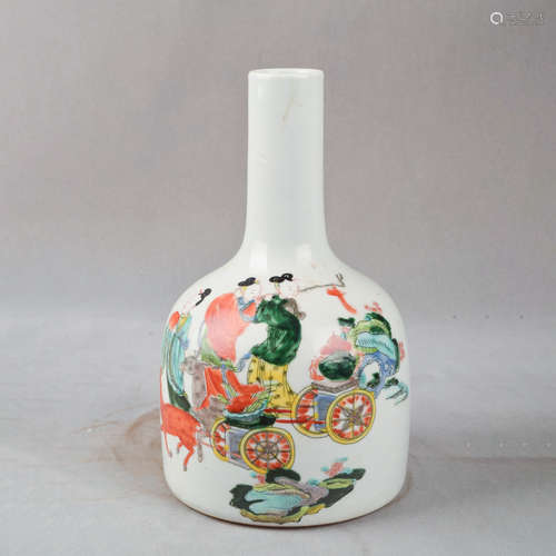 A Chinese Clashingcolor Porcelain Bell-shaped Zun