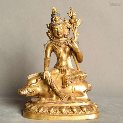 A Chinese Gild Bronze Buddha Statue