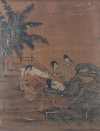 A Chinese Figure Painting, Wang Juzheng Mark