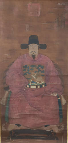 A Chinese Figure Painting, Wen Zhengming Mark