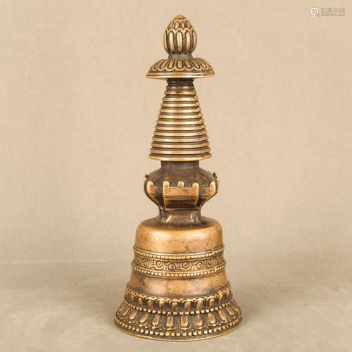 A Chinese Copper Pagoda Ornament