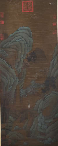 A Chinese Landscape Painting, Qiu Ying Mark