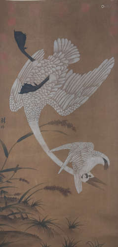 A Chinese Flower&bird Painting, Lin Chun Mark