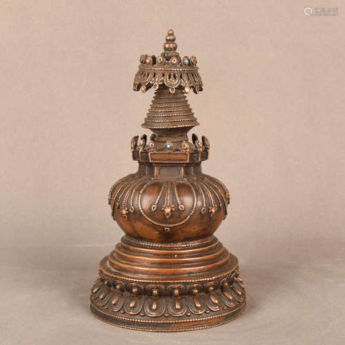 A Chinese Copper Pagoda Ornament