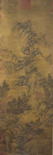 A Chinese Landscape Painting, Xu Daoning Mark