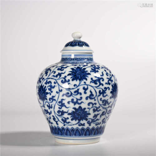 Yongzheng of Qing Dynasty            Blue and white jar