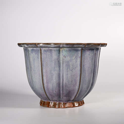 Song dynasty            Jun kiln flowerpot