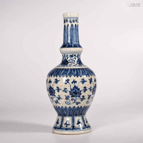 Ming Yongle            Blue and white bottle