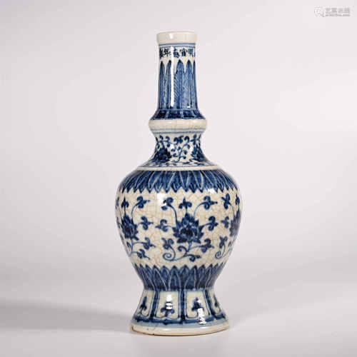 Ming Yongle            Blue and white bottle