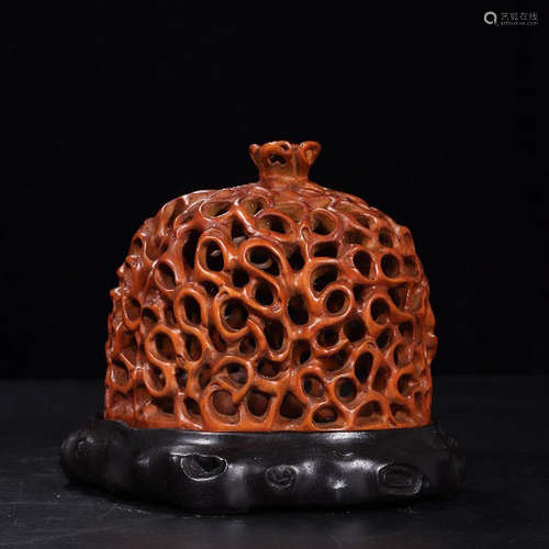 A Chinese Boxwood Carved