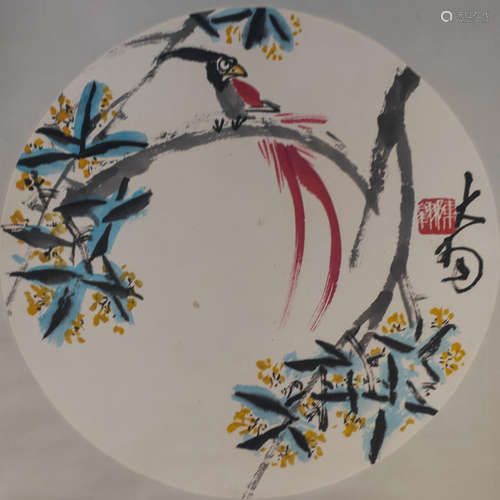 A Chinese Flower&bird Painting, Liu Dawei Mark